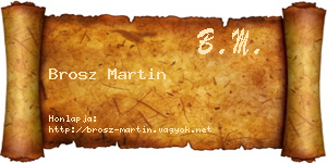Brosz Martin névjegykártya